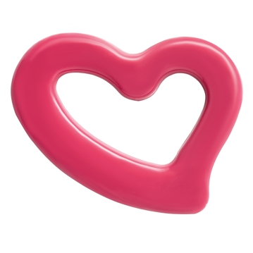 Decoraes de Chocolate Barbara Decor - Open Heart Pink 35x50mm 120 un