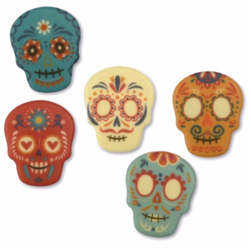 Decora��es de Chocolate Modecor - Caveiras Mexicanas Set 39x48mm 60 un