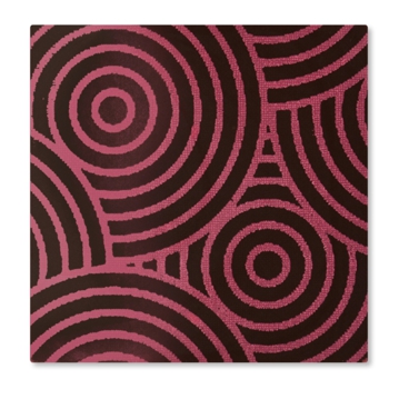 Modecor Formas Finas - Quadrado Chocolate Negro Circulos Fucsia 240 un