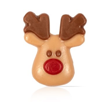 Dobla Figuras Finas - Reindeer red nose face 90 un
