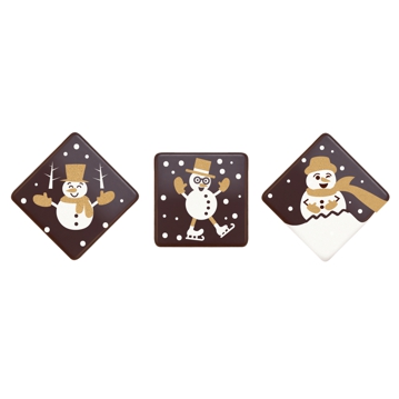 Barbara Decor Snowman Set 35x35mm 210 un