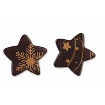 Estrelas de Natal Chocolate Negro Modecor 30mm 96 un