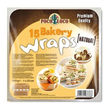 Wraps Tortilla Natural 25cm Poco Loco 6x15 unit�