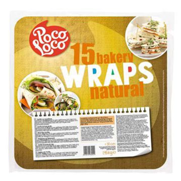 Wraps Tortilla Natural 30cm Poco Loco 6x15 unit�