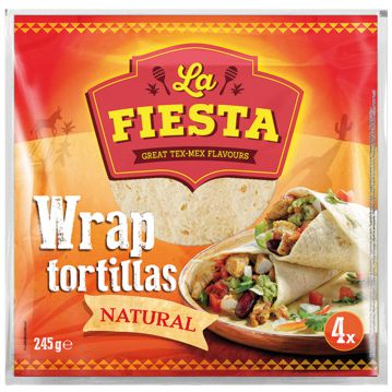 Wraps Tortilla Natural 25cm La Fiesta 18x4 unit�