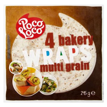 Wraps Tortilla Multi-c�r�ales 25cm Poco Loco 18x4 unit�