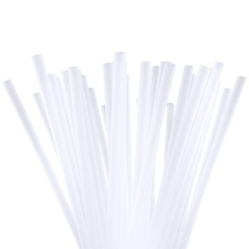 Palhinha Direita em PLA Biodegradvel e Compostvel - Branca 6x210mm 150un
