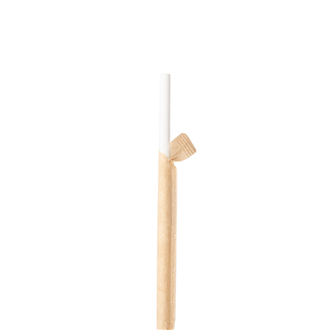 Palhinha Direita em Papel Embrulhada Individualmente - Branca  6x200mm 250un