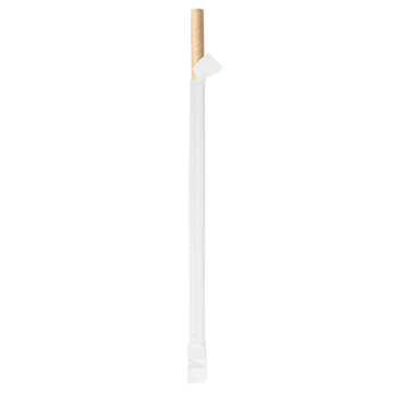 Palhinha Direita em Papel Embrulhada Individualmente - Kraft  8x200mm 30x100un