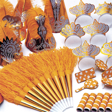 Kit festas para 10 Pessoas Dourado 1 un