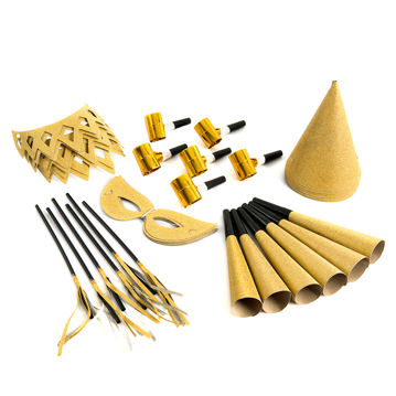 Kit festas para 6 Pessoas Dourado 1 un