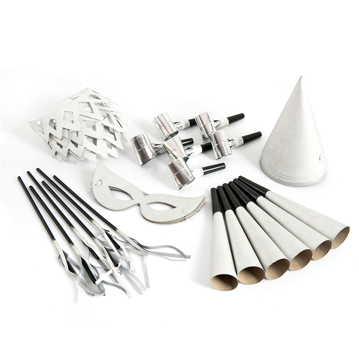 Kit festas para 6 Pessoas Prateado 1 un