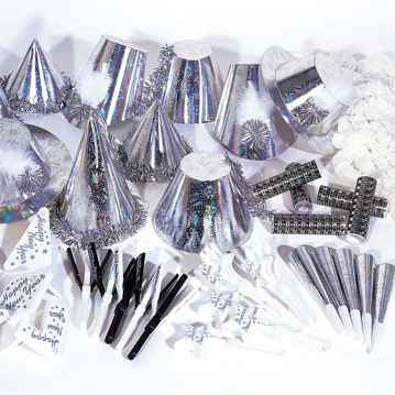 Kit Ano Novo para 20 Pessoas Holographic Silver 1 un