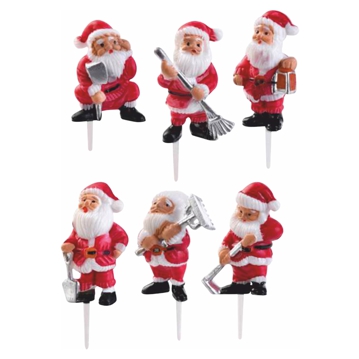 Decora��o em Pl�stico Pai Natal 65mm 6 Modelos Modecor 48 un