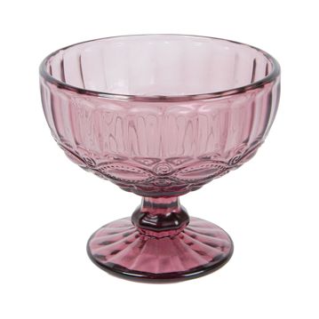 Taa de Vidro Vintage Lavanda para Sobremesas 380ml 120x105mm 6 un