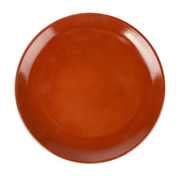 Prato Fundo de Barro Castanho Avermelhado Circular 200x23mm 12 un
