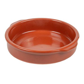Caarola de Barro Castanho Avermelhado com Asas 550ml 170x45mm 12 un