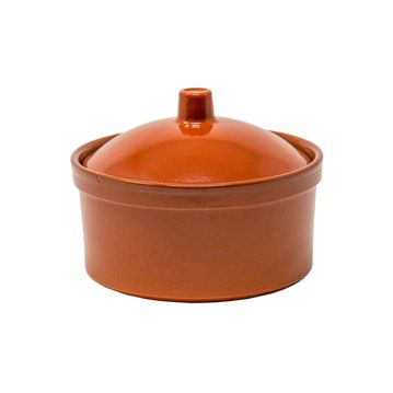 Cocotte de Barro Castanho Avermelhado 350ml 120x60mm 20 un