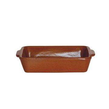 Travessa de Barro Castanho Avermelhado com asas 500ml 180x132x40mm 12 un