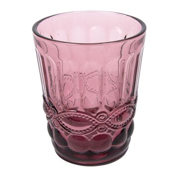 Copo de Vidro Vintage Lavanda para Bebidas 250ml 80x100mm 6 un