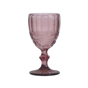 Calice de Vidro Vintage Lavanda para Bebidas 260ml 80x155mm 6 un