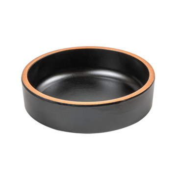 Prato Fundo Melamina Preto 117x36mm 260ml 12 un