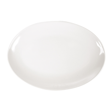 Prato Oval Melamina Marfim 255x180mm 15 un