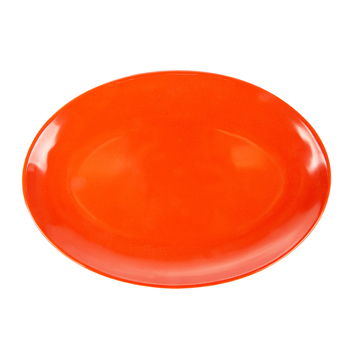 Prato Oval Melamina Vermelho 255x180mm 15 un
