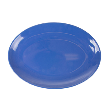 Prato Oval Melamina Azul 255x180mm 15 un