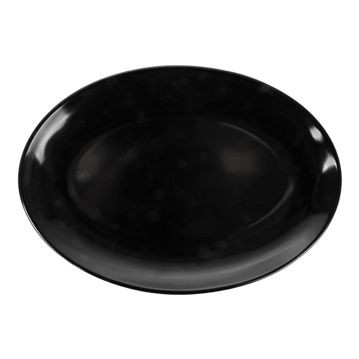 Prato Oval Melamina Preto 255x180mm 15 un