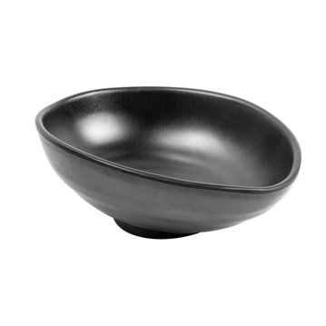 Tigela Oval Melamina Preto 170x140x60mm 18 un