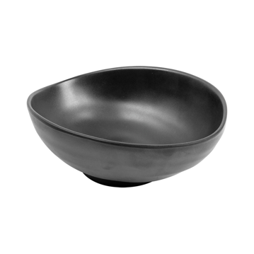Tigela Oval Melamina Preto 800ml 204x170x76mm 18 un