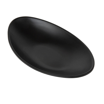 Tigela Oval Melamina Preto 182x101x30mm 6 un