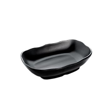 Tigela Retangular Melamina Preto 200x125x35mm 6 un