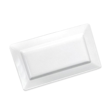 Bandeja rectangular Melamina Branco 560x320x53mm 4 un