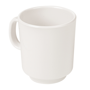 Caneca Caf Melamina Marfim 240ml 80x90mm 12 un