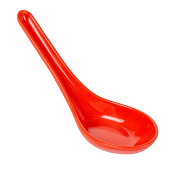 Colher Chinesa Melamina Vermelho 133x42x57mm 100 un