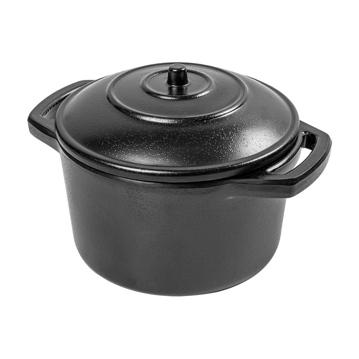 Mini Panela com Asas e Tampa Melamina Preto 105x95x65mm 300ml 12 un