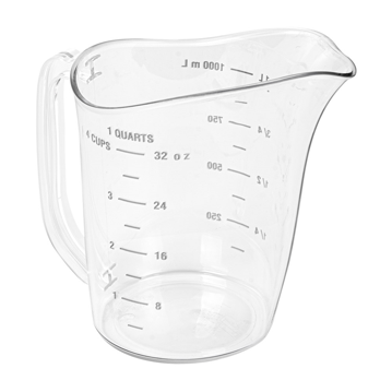 Jarro Medidor em Policarbonato Transparente 1L 115x165mm