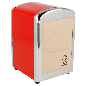 Suporte Guardanapo L em Inox Vermelho 105x97x140mm 1 un