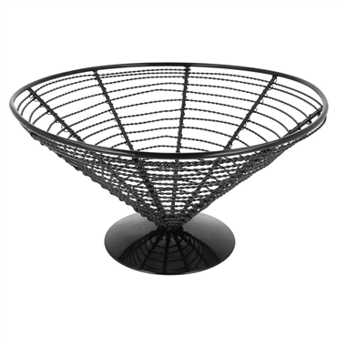 Cesta Cone em Arame de Ao Preto 230x125mm 6 un