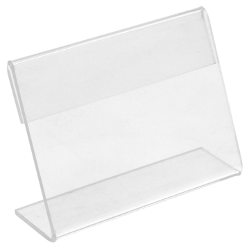 Cavalete PVC Transparente Porta-Etiquetas 80x60mm 1 un