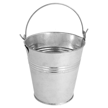Mini Balde em Metal Galvanizado 100x100mm 12 un