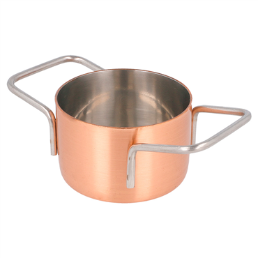 Mini Panela em Inox Cobre com Asas 70x45mm 6 un