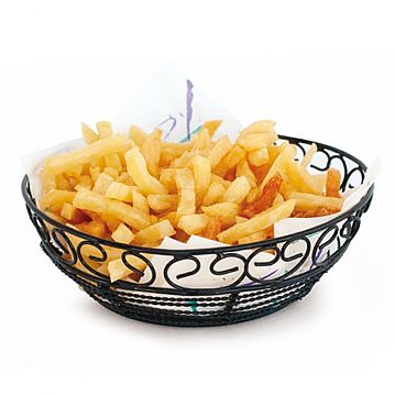 Cesta em Ao Preto Redonda 203x63mm