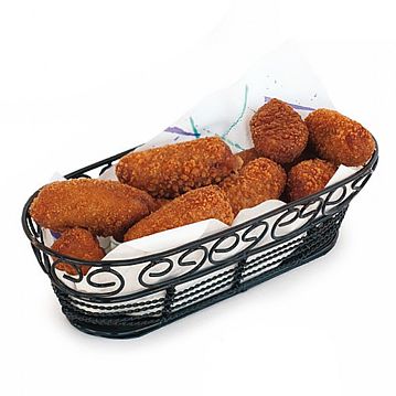 Cesta em Ao Preto Comprida 228x93x64mm