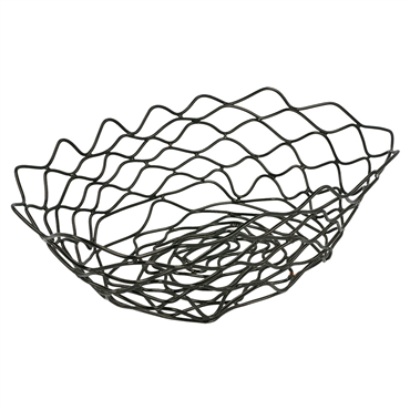 Cesta em Ao Preto Oval 240x152x70mm