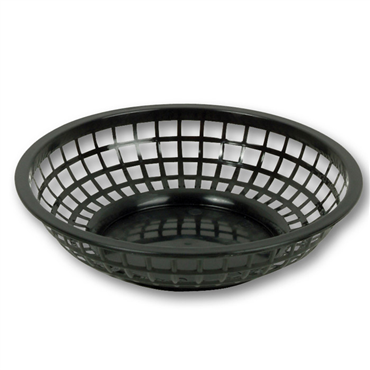 Cesta em Plstico Preto Redonda 200x50mm 12 un