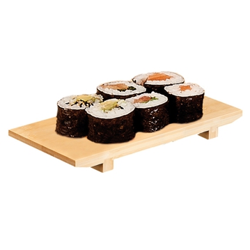 Base Retangular em Bamb natural para Sushi 275x180x25mm 1 un