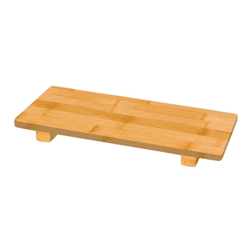 Base Retangular em Bamb natural para Sushi 300x110x25mm 1 un